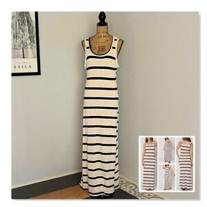 GILLI Palawan Striped Maxi Dress Sz L NWOT